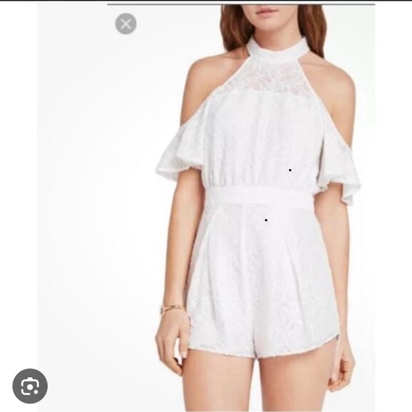 BCBGeneration White Lace Romper - Picture 1 of 10